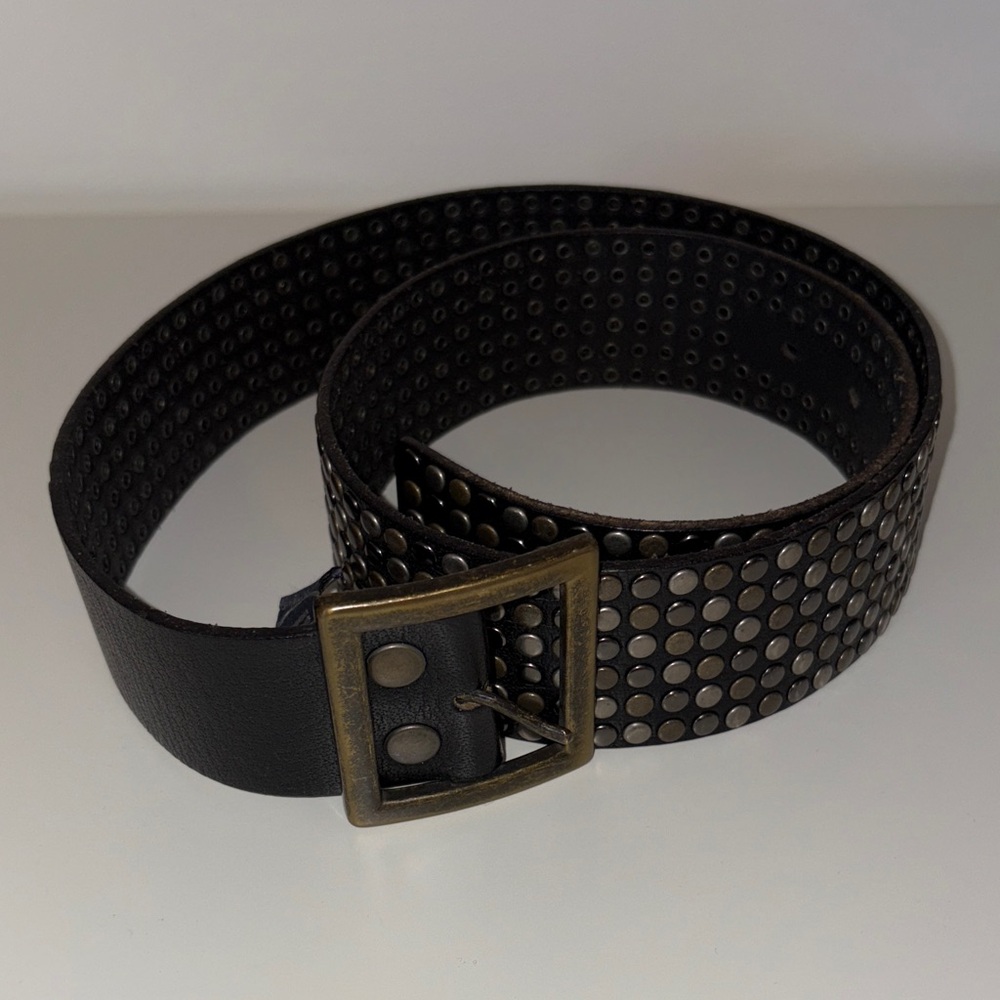 BRAVE Beltworks Studded Black Leather Belt